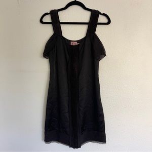 90s Juicy Couture black slip mini dress